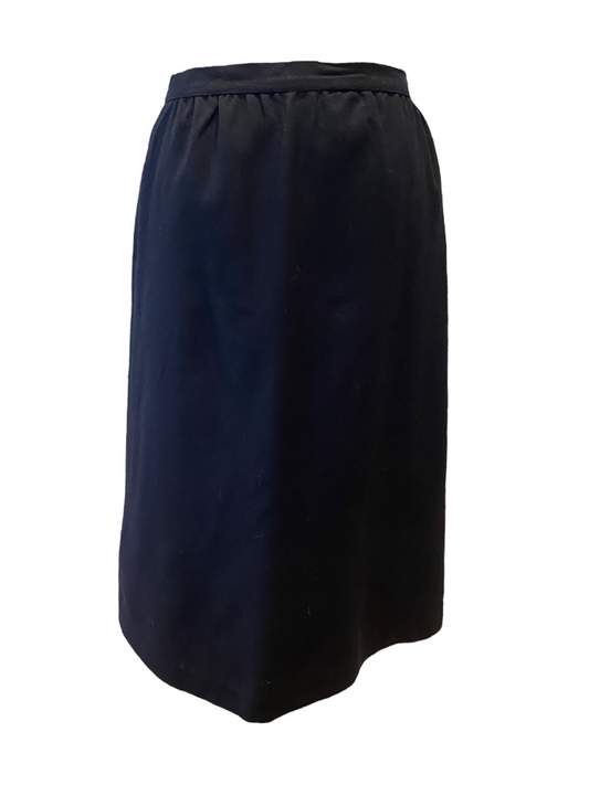 WS45- Dark navy wool skirt 28W