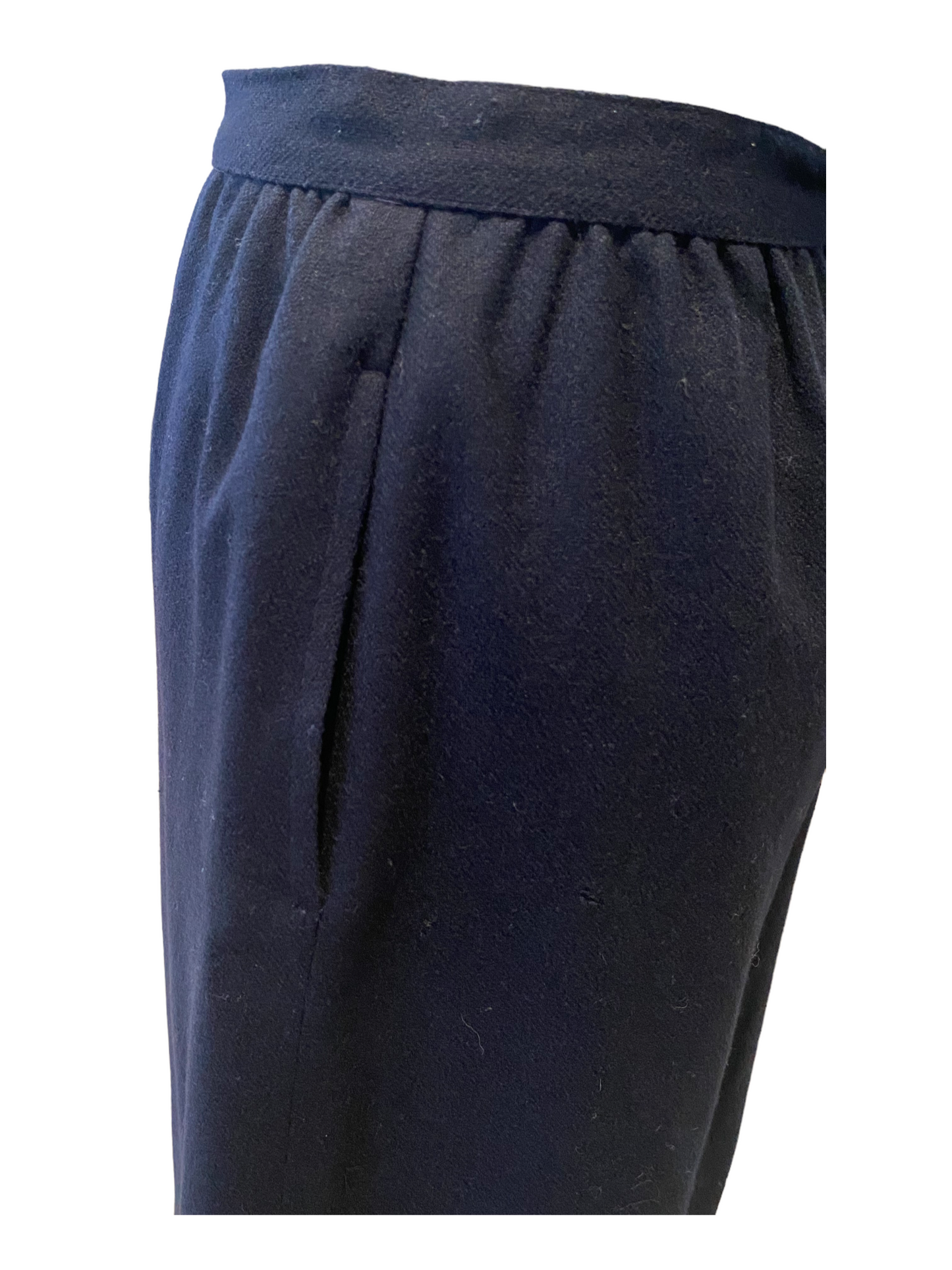 WS45- Dark navy wool skirt 28W