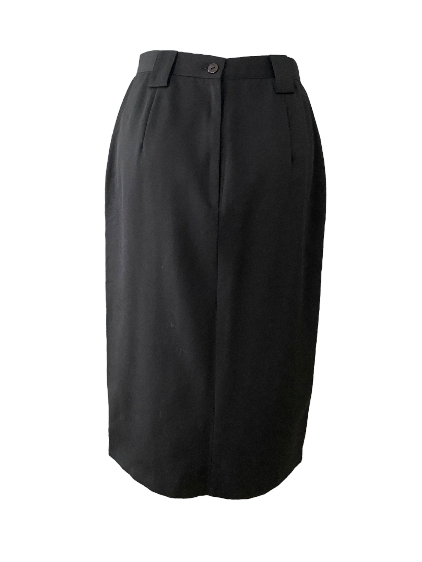 WS43-6x button long black skirt 28W