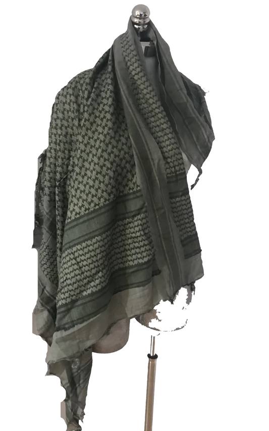 MA04- green desert scarf