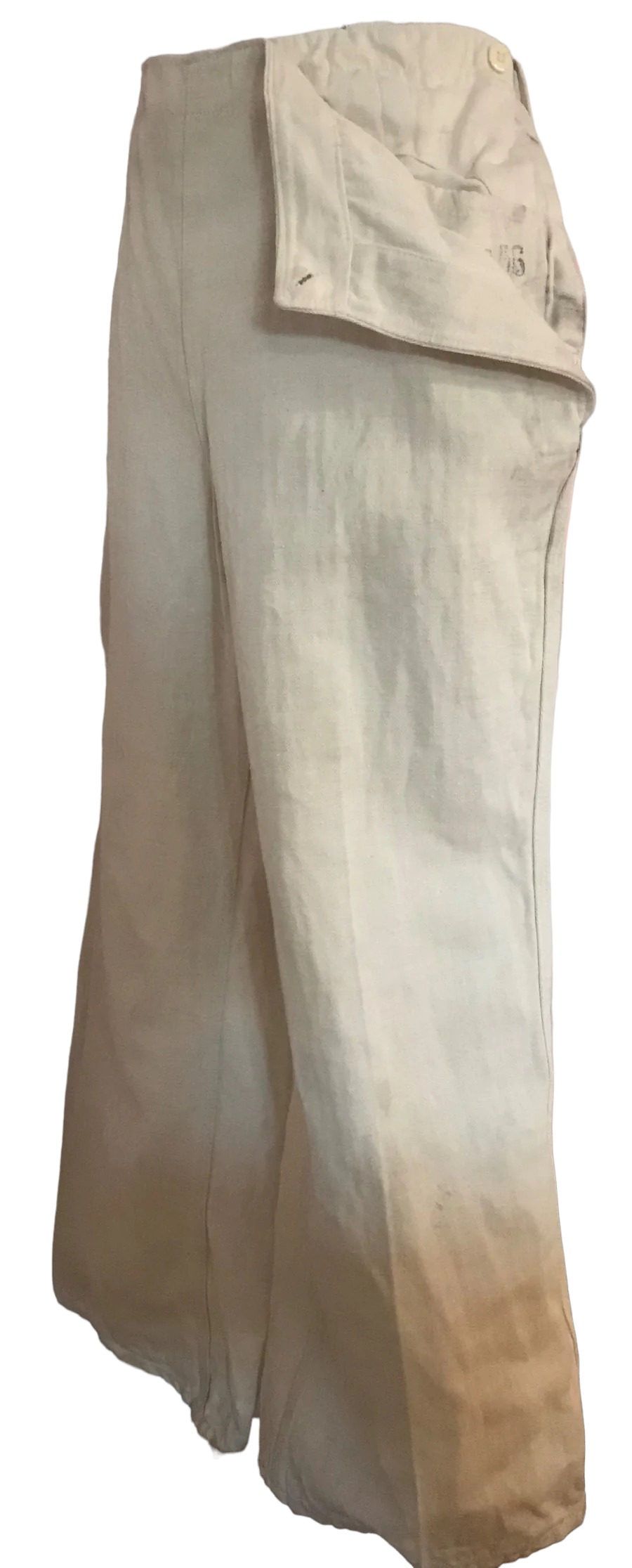 MP11- White cotton Flap military pant