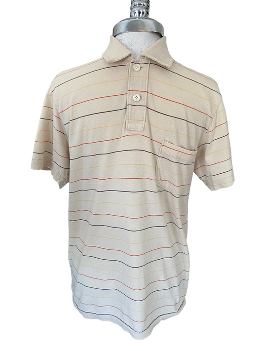 PSH02- Beige thin striped polo 37C