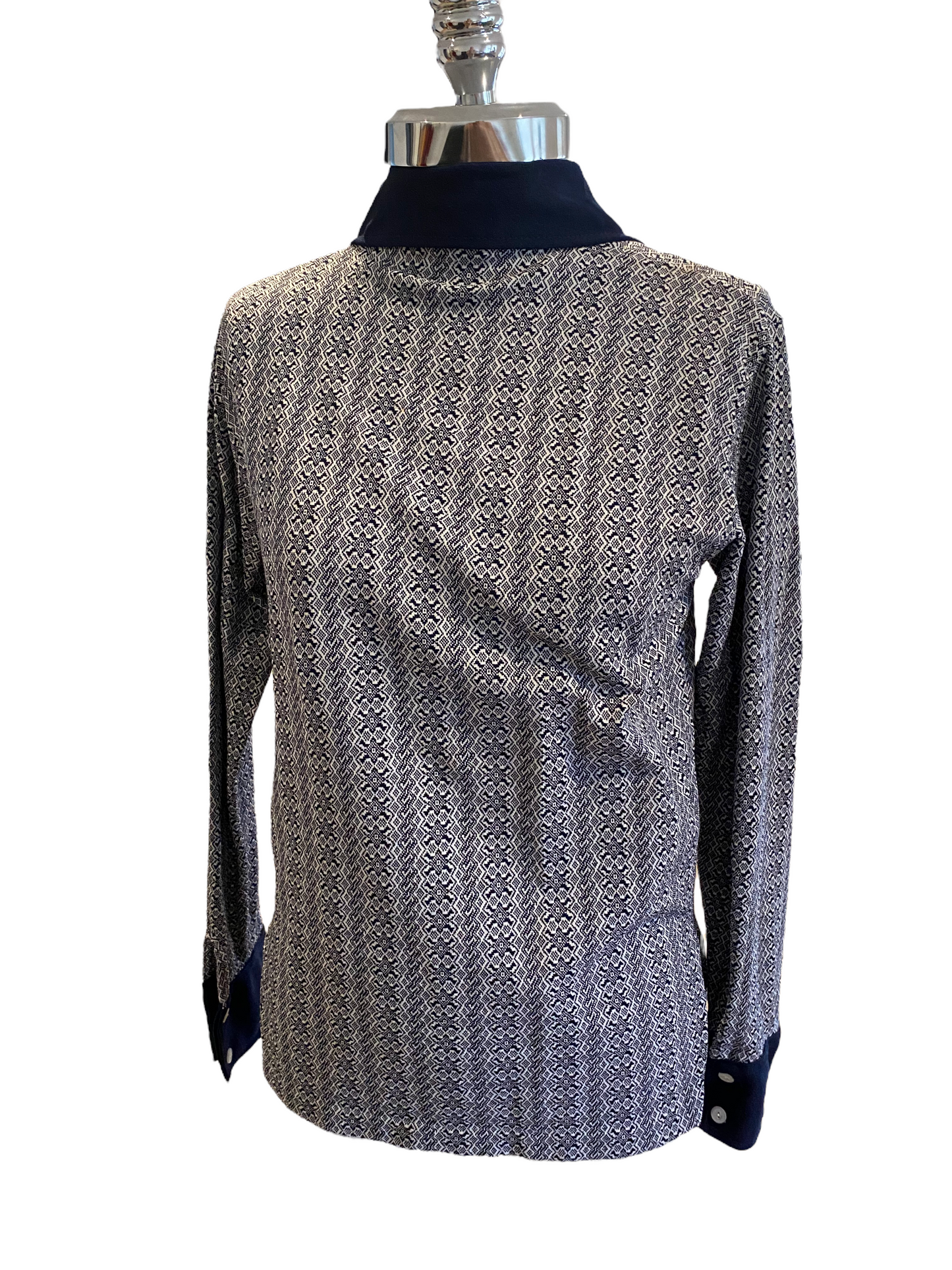 PSH07-Navy pattern long sleeve 32C