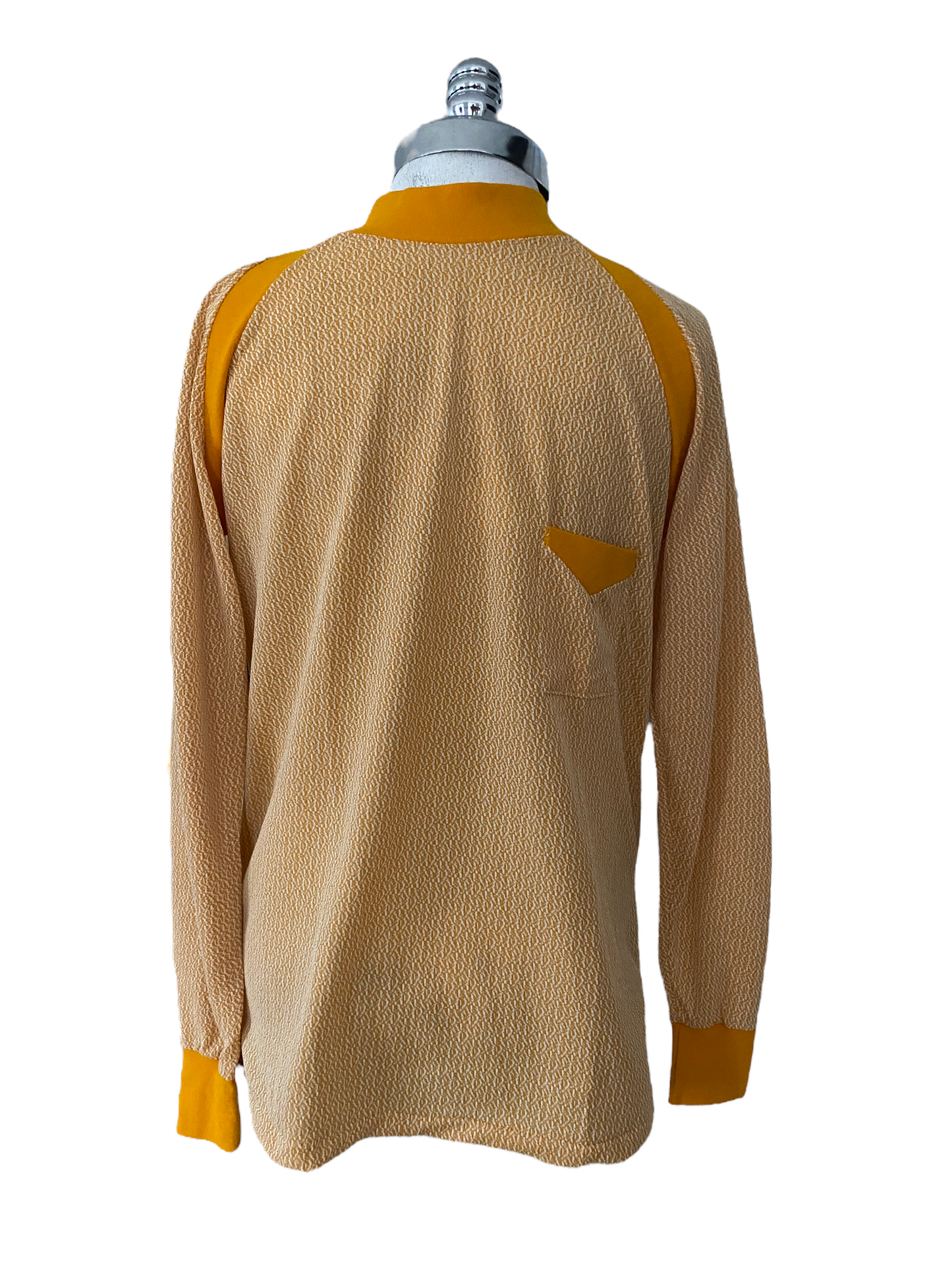 SH11- Yellow pattern Vintage Mock neck 36C