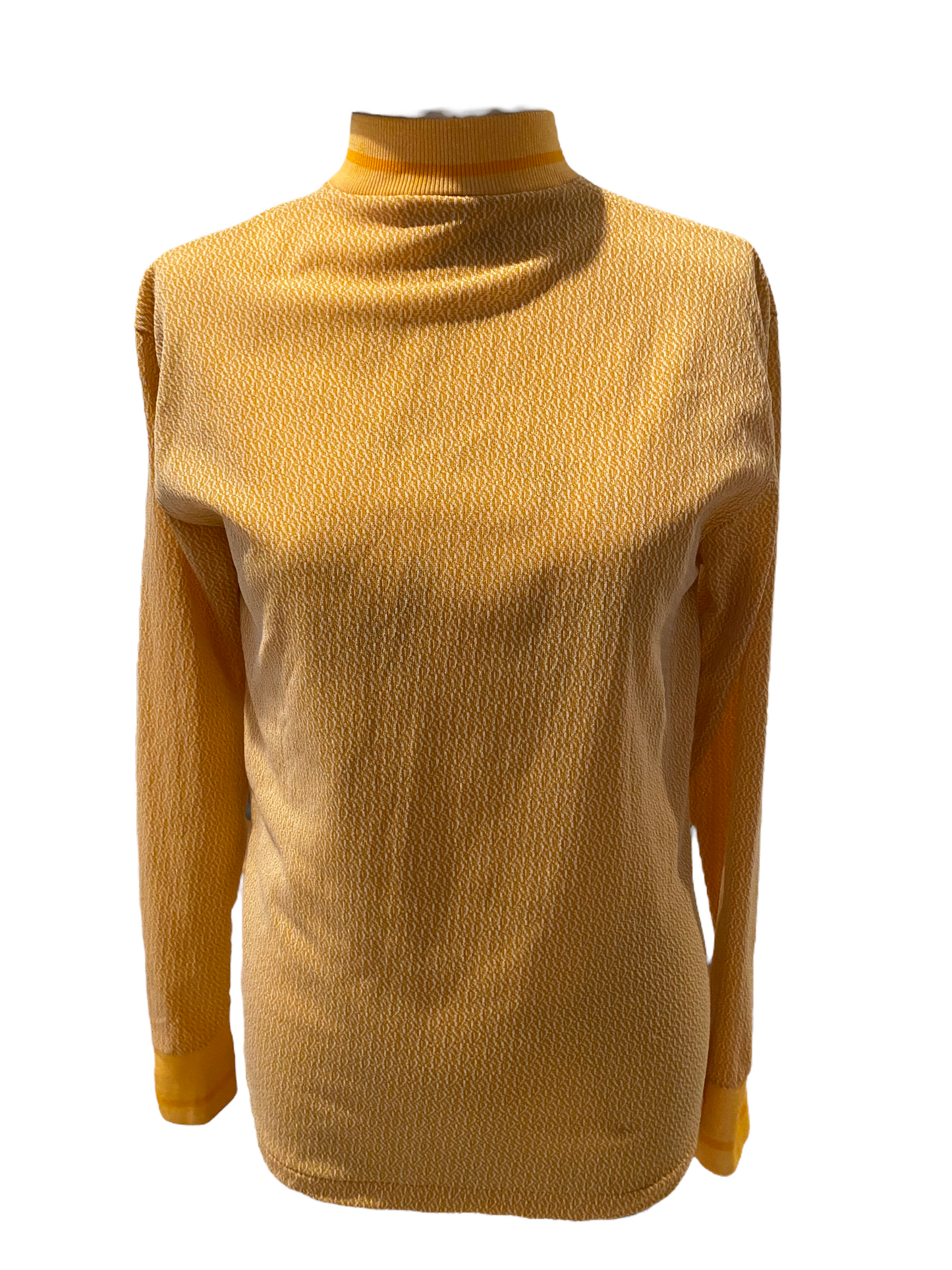 SH12- Yellow Mock Henley Vintage shirt 36C